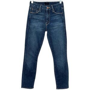 MOTHER The Looker Crop Jeans Switch It Up Blue Size 24 Skinny Leg High Waist